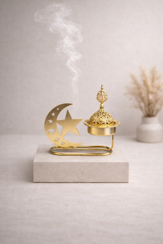 Crescent & Star Incense Burner